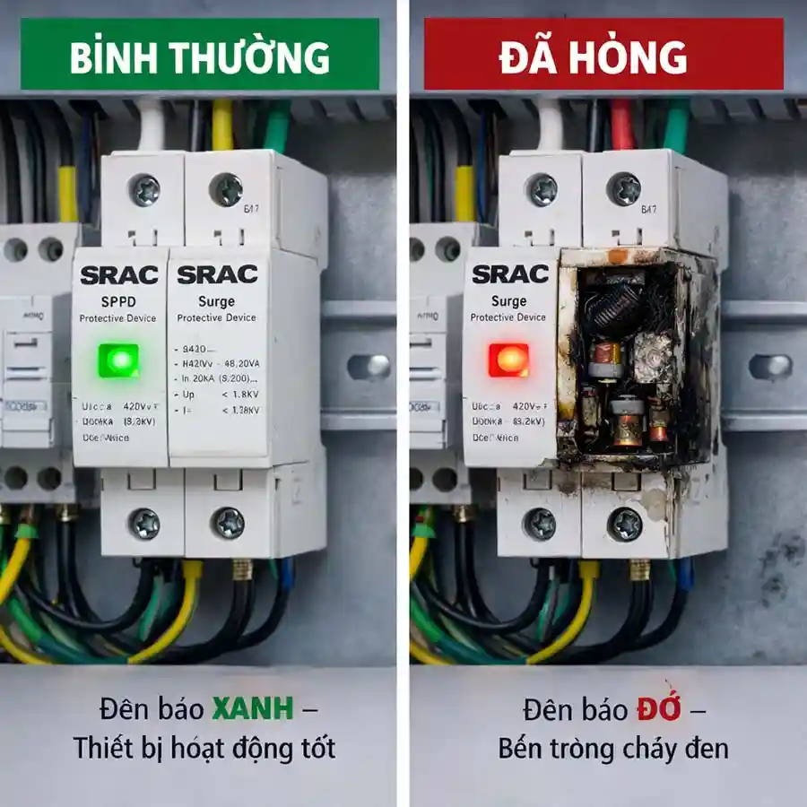 Làm sao để biết thiết bị chống sét lan truyền đã hỏng