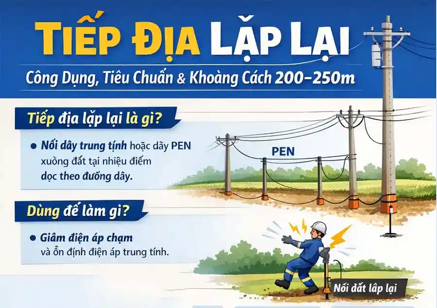 Tiếp địa lặp lại để là gì