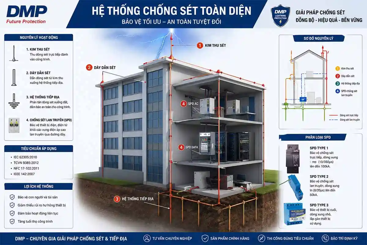 Giải Pháp Chống Sét Toàn Diện Từ DMP